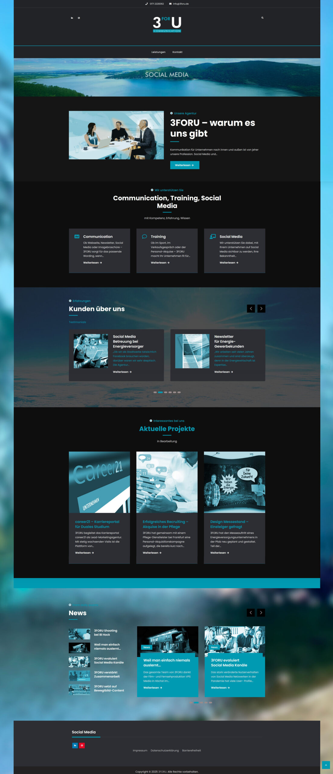 3FORU COMMUNICATION Corporate Design Markenfindung Website