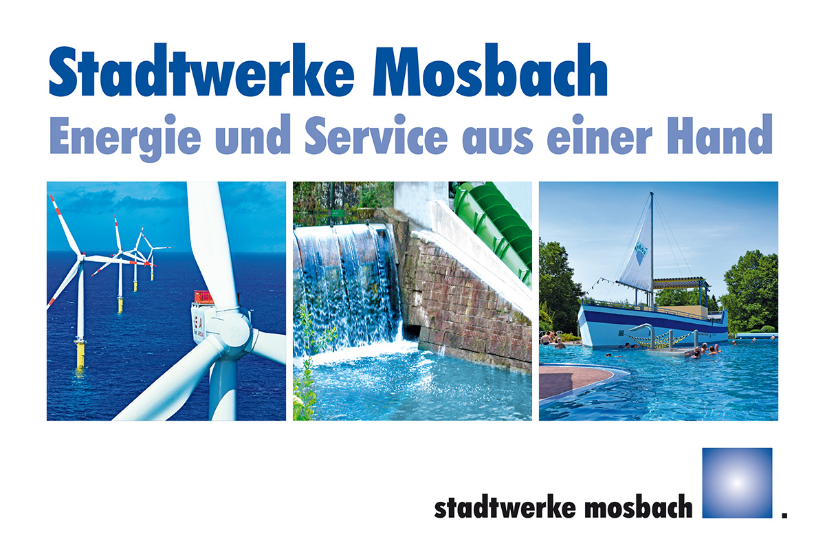 Stadtwerke Mosbach Großflächenwerbung Motiv SWM